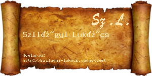 Szilágyi Lukács névjegykártya