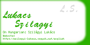 lukacs szilagyi business card