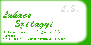 lukacs szilagyi business card